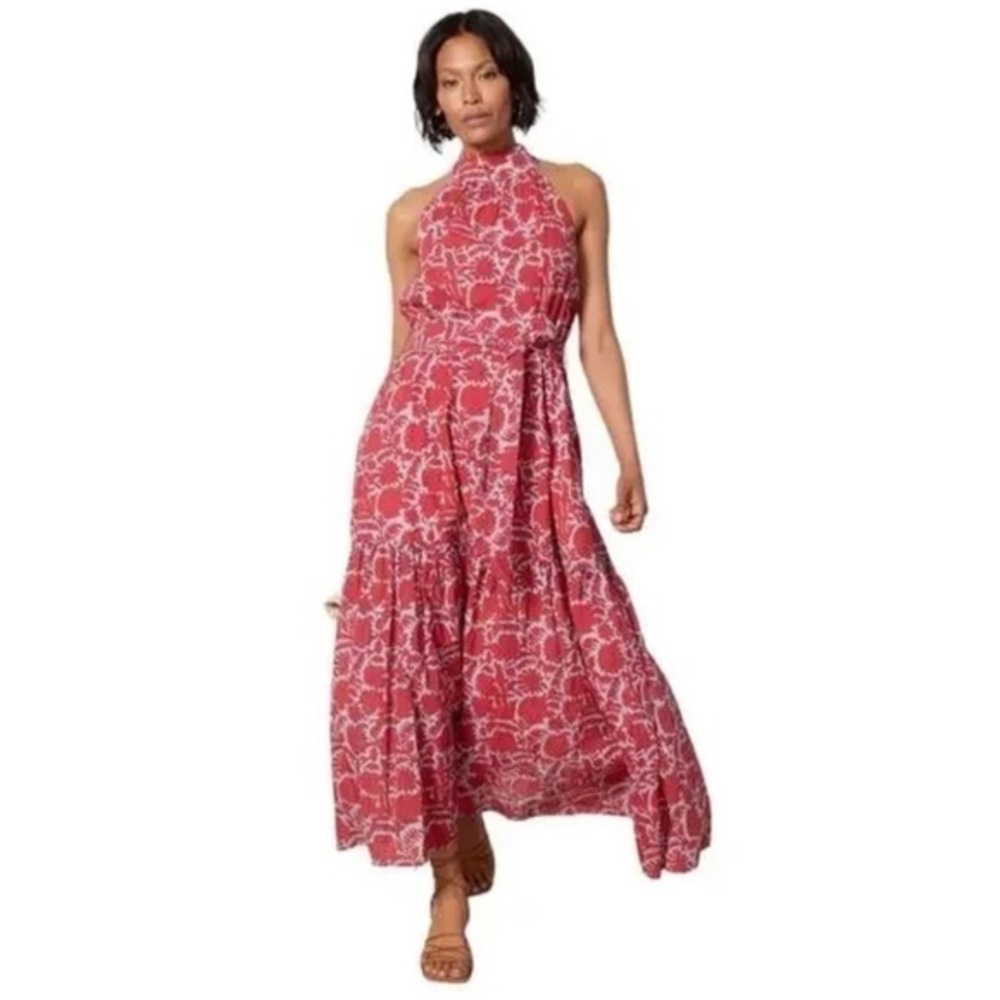 Cleobella Wilder Organic Cotton Floral Ankle Maxi Dress  Size Small